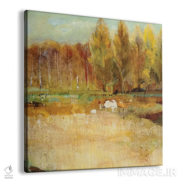 تابلو انتزاعی دشت درختان اثر جیل مارتین - نمای پرسپکتیو محصول