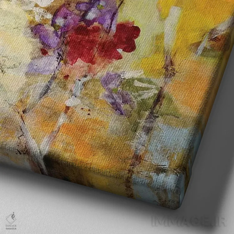 تابلو دکوراتیو فوگ اثر جیل مارتین - نمای نزدیک بافت بوم