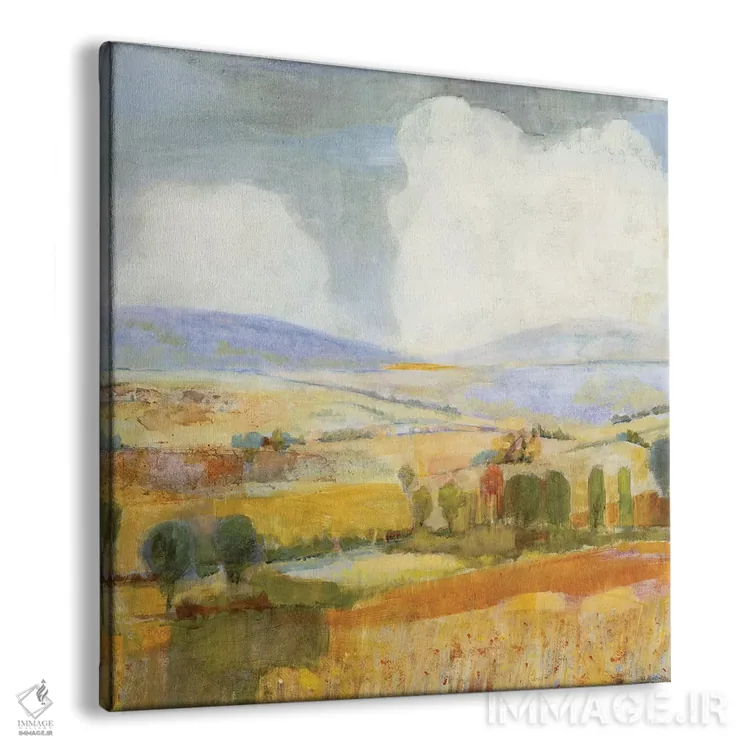 تابلو انتزاعی ارتباطات متقابل اثر جیل مارتین - نمای پرسپکتیو محصول
