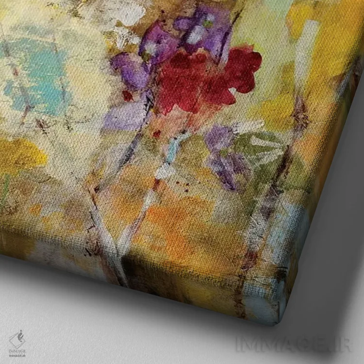 تابلو دکوراتیو فوگ اثر جیل مارتین - نمای نزدیک بافت بوم