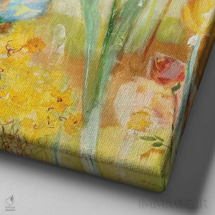 تابلو دکوراتیو مادریگال اثر جیل مارتین - نمای نزدیک بافت بوم