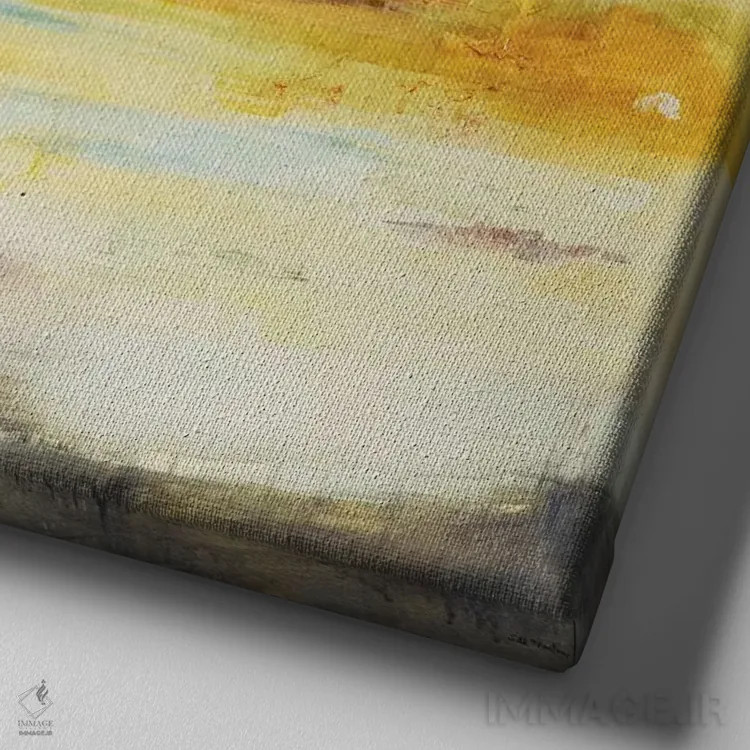 تابلو انتزاعی باغ قدیمی اثر جیل مارتین - نمای نزدیک بافت بوم