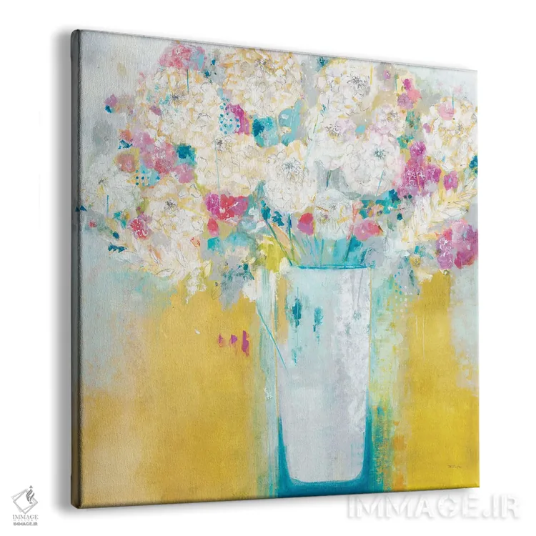تابلو انتزاعی گل های صبحگاهی اثر جیل مارتین - نمای پرسپکتیو محصول