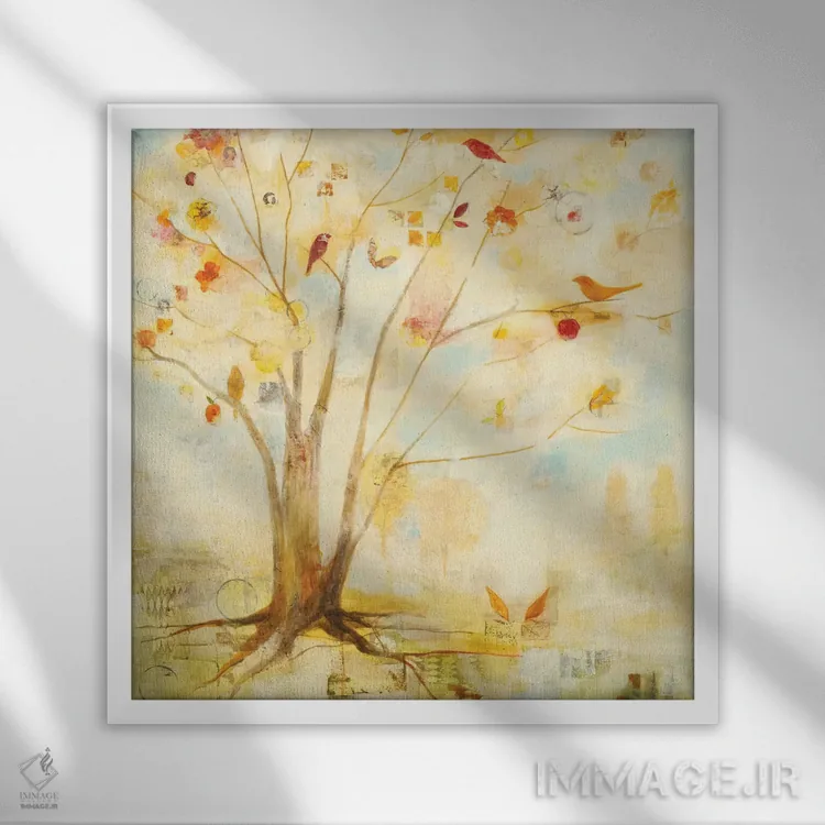 تابلو دکوراتیو آرامش اثر جیل مارتین - نمای قابدار سفید