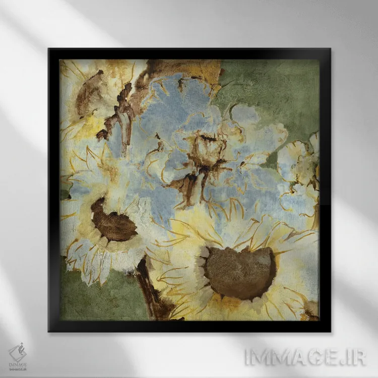 تابلو دکوراتیو انتظار ۱ اثر جیل مارتین - نمای قابدار مشکی