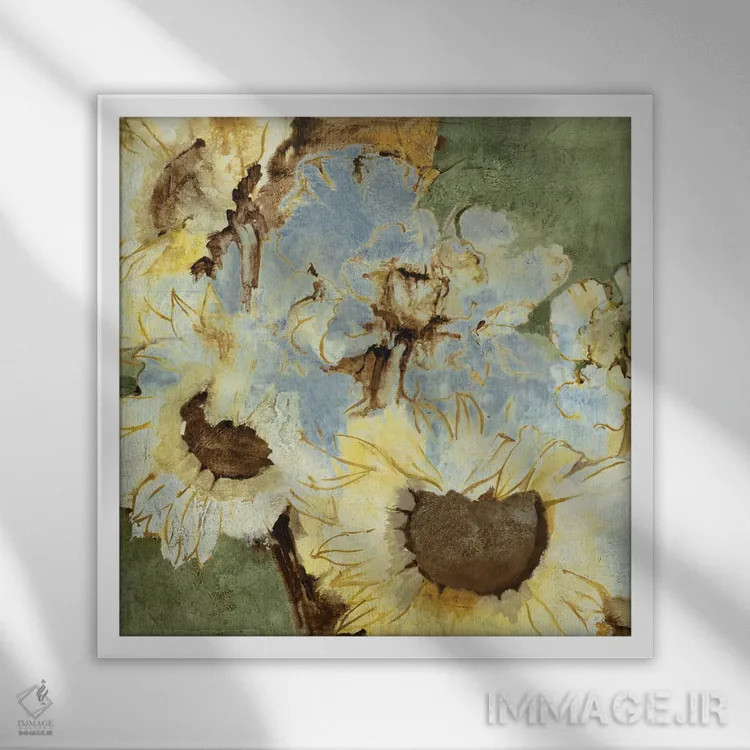 تابلو دکوراتیو انتظار ۱ اثر جیل مارتین - نمای قابدار سفید