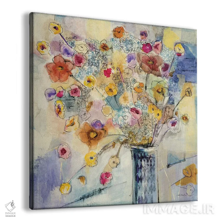 تابلو انتزاعی پاپ کورن ۱ اثر جیل مارتین - نمای پرسپکتیو محصول