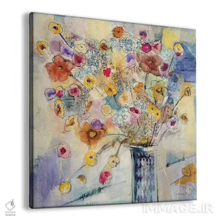 تابلو انتزاعی پاپ کورن ۱ اثر جیل مارتین - نمای پرسپکتیو محصول