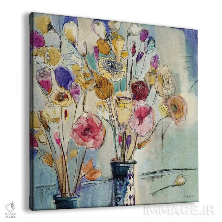 تابلو انتزاعی پاپ کورن ۲ اثر جیل مارتین - نمای پرسپکتیو محصول