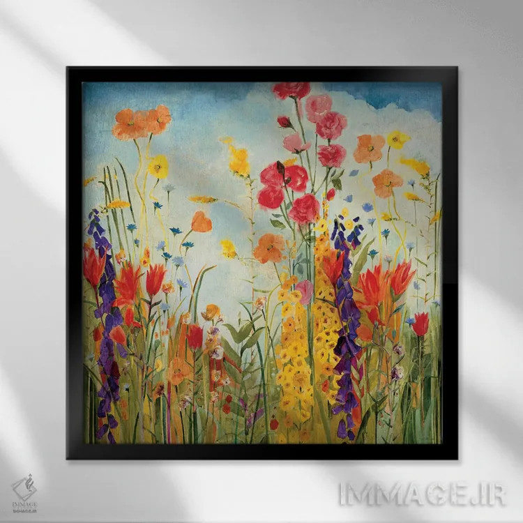 تابلو دکوراتیو خنده اثر جیل مارتین - نمای قابدار مشکی