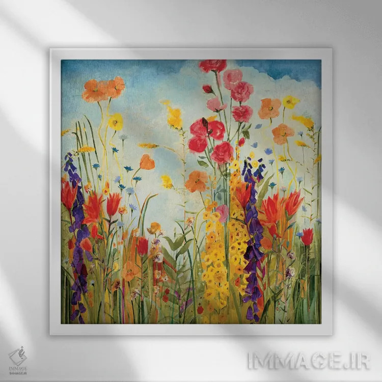 تابلو دکوراتیو خنده اثر جیل مارتین - نمای قابدار سفید