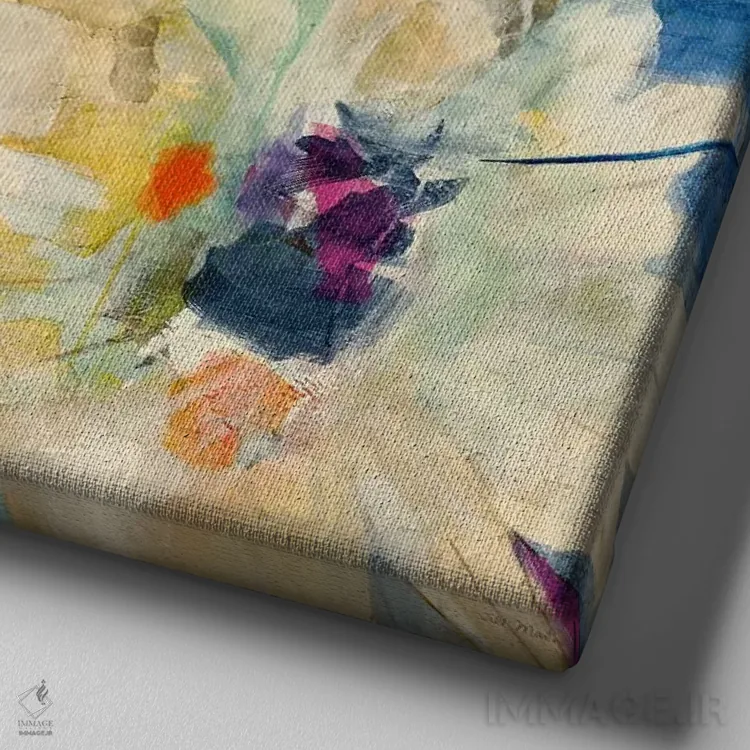 تابلو انتزاعی سراب اثر جیل مارتین - نمای نزدیک بافت بوم