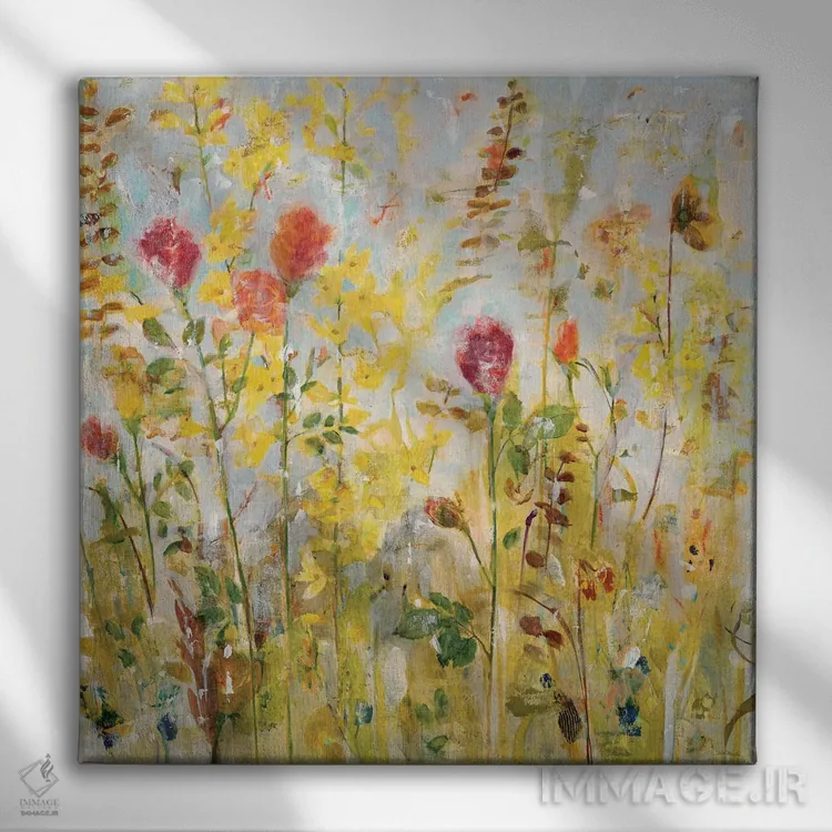 تابلو دکوراتیو میکس بهاری اثر جیل مارتین - نمای روبهرو روی دیوار