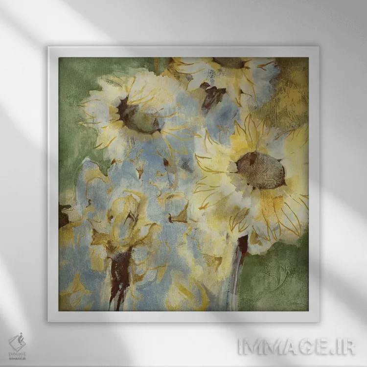 تابلو دکوراتیو انتظار ۲ اثر جیل مارتین - نمای قابدار سفید