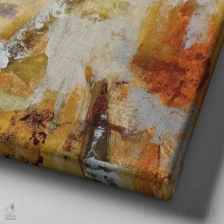 تابلو دکوراتیو هل دادن ۲ اثر جیل مارتین - نمای نزدیک بافت بوم