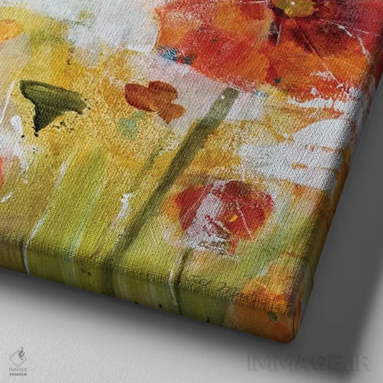 تابلو دکوراتیو لکه های خورشیدی ۱ اثر جیل مارتین - نمای نزدیک بافت بوم