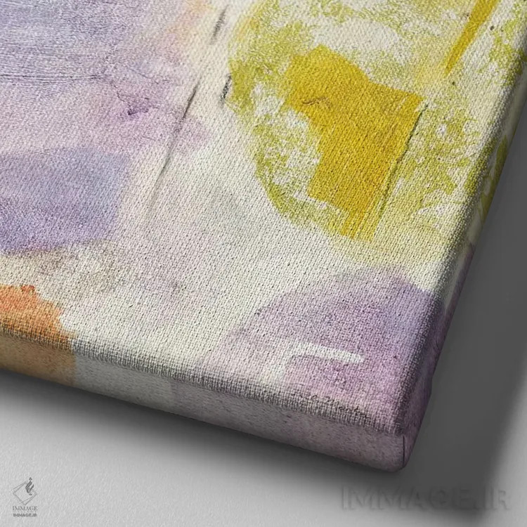 تابلو انتزاعی کالیپسو ۱ اثر جیل مارتین - نمای نزدیک بافت بوم