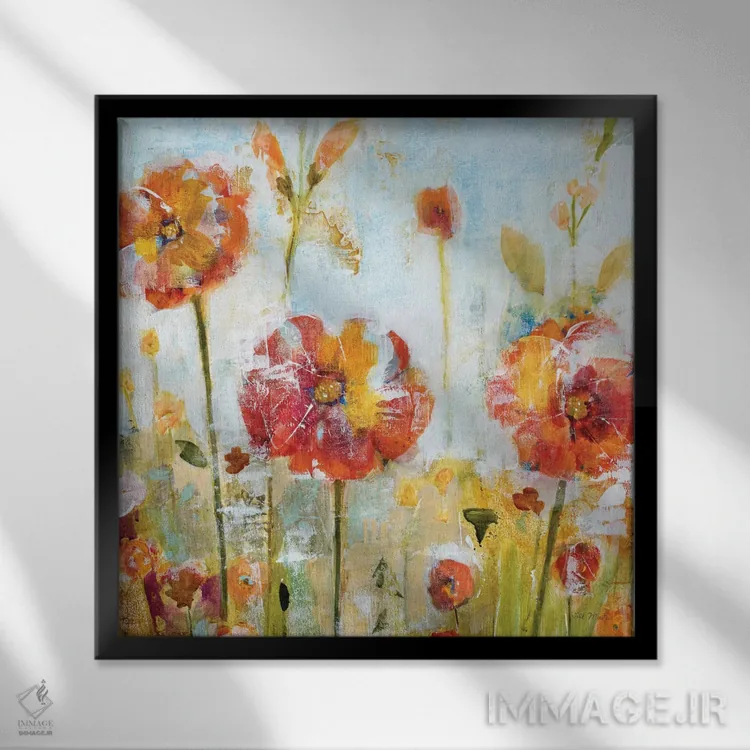 تابلو دکوراتیو لکه های خورشیدی ۱ اثر جیل مارتین - نمای قابدار مشکی