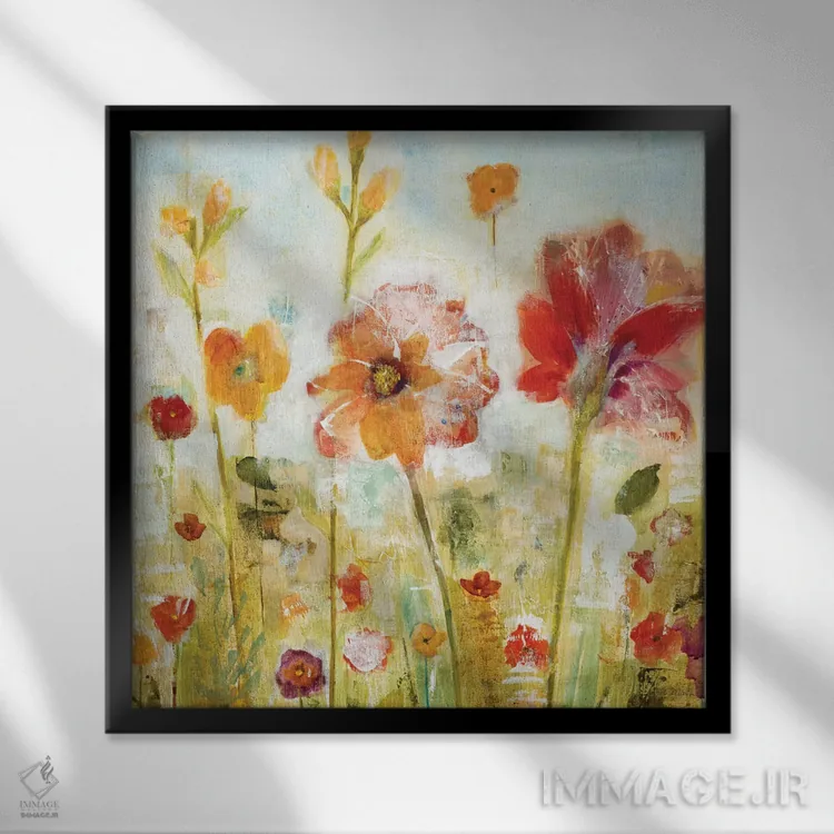 تابلو دکوراتیو لکه های خورشیدی ۲ اثر جیل مارتین - نمای قابدار مشکی