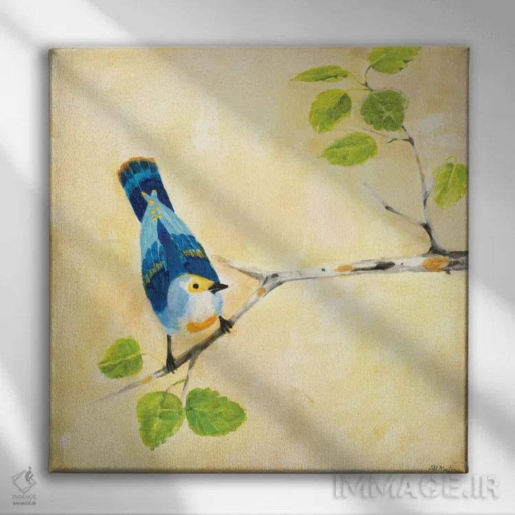 تابلو دکوراتیو آواز پرنده ۲ اثر جیل مارتین - نمای روبهرو روی دیوار