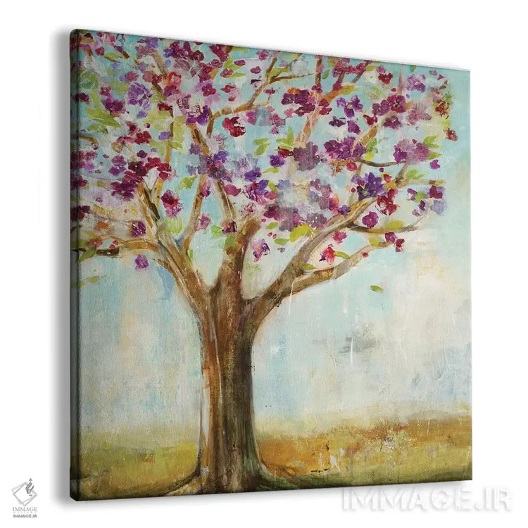 تابلو دکوراتیو درخت برگاندی اثر جیل مارتین - نمای پرسپکتیو محصول