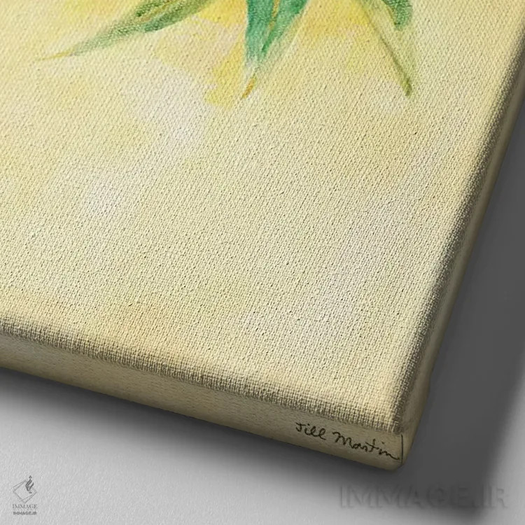 تابلو دکوراتیو آواز پرنده ۳ اثر جیل مارتین - نمای نزدیک بافت بوم