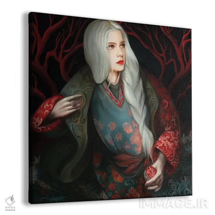 تابلو دکوراتیو سفید برفی اثر جولیانا لوومر - نمای پرسپکتیو محصول