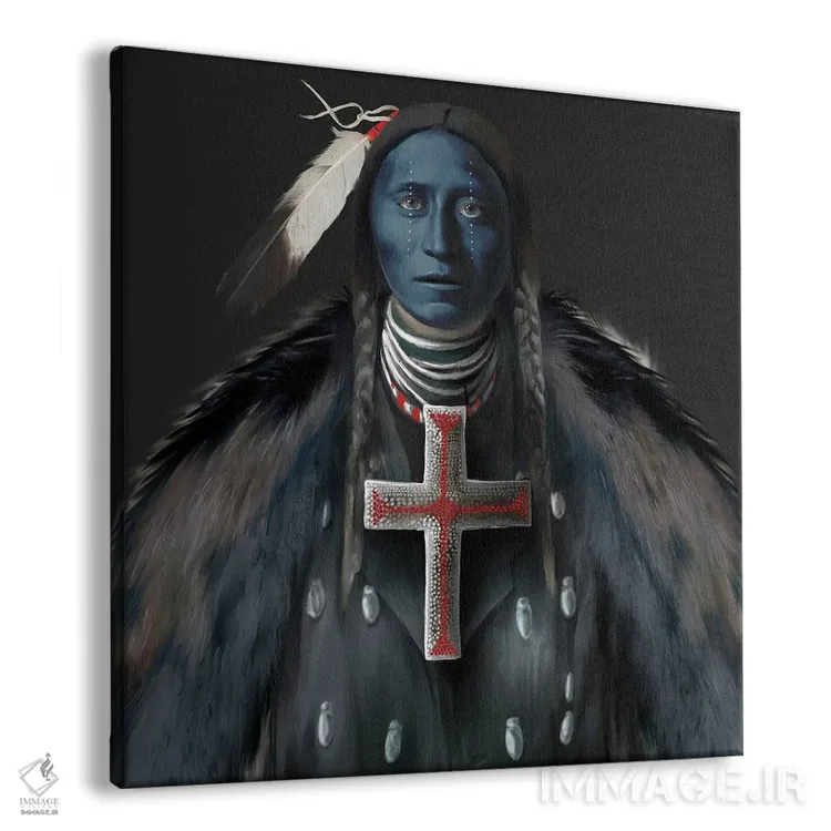 تابلو دکوراتیو صلیب نقره ای اثر جولیانا لوومر - نمای پرسپکتیو محصول