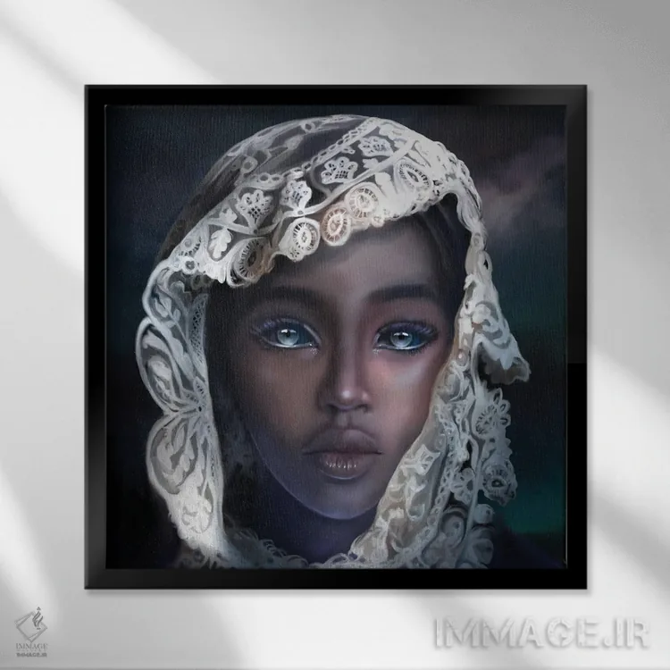 تابلو دکوراتیو کیهانی اثر جولیانا لوومر - نمای قابدار مشکی