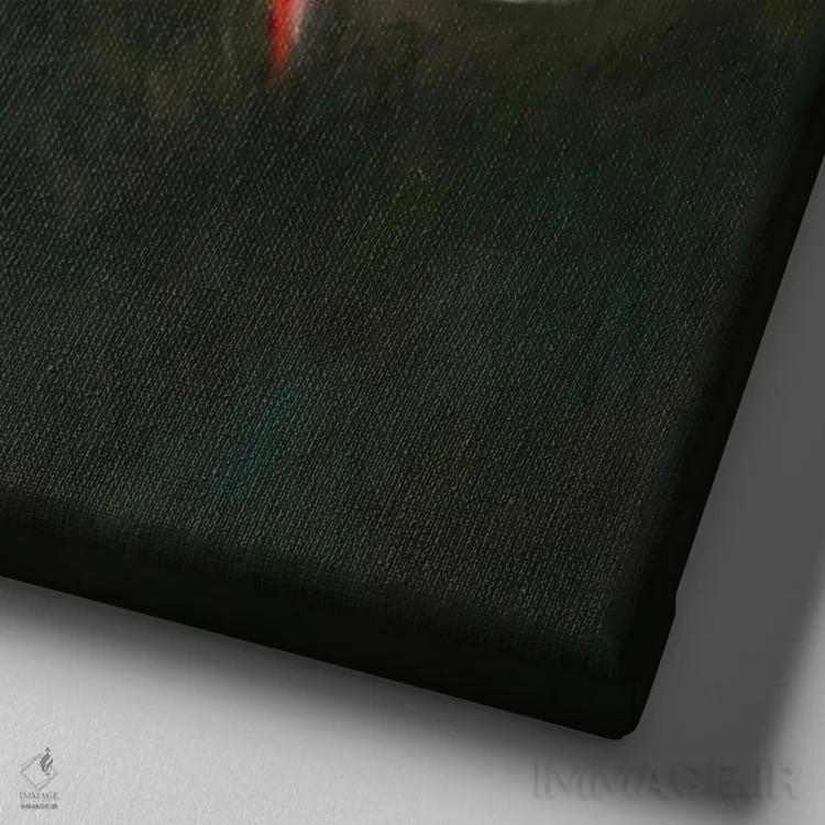 تابلو دکوراتیو بی دفاع اثر جولیانا لوومر - نمای نزدیک بافت بوم