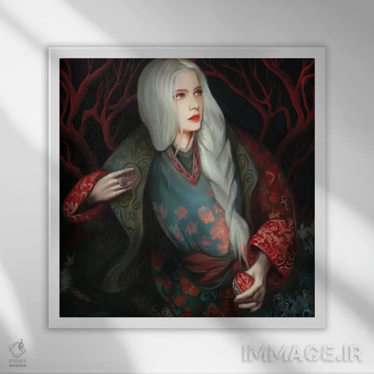 تابلو دکوراتیو سفید برفی اثر جولیانا لوومر - نمای قابدار سفید