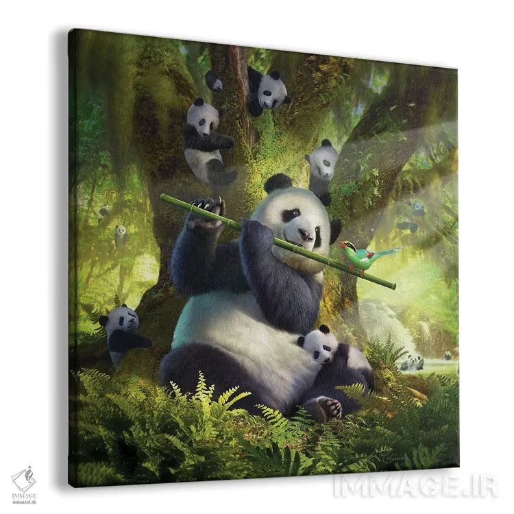 تابلو دکوراتیو خرس پاندا اثر جری لوفارو - نمای پرسپکتیو محصول