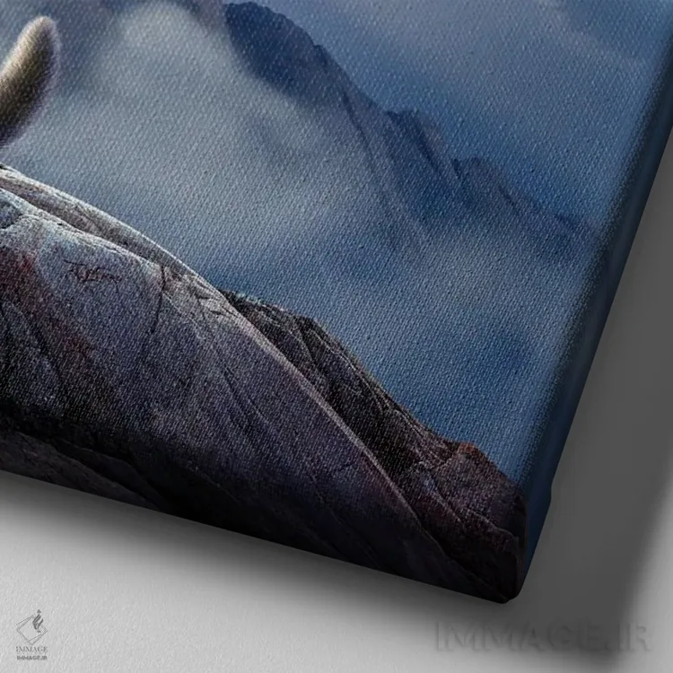 تابلو دکوراتیو رهبر گروه اثر جری لوفارو - نمای نزدیک بافت بوم