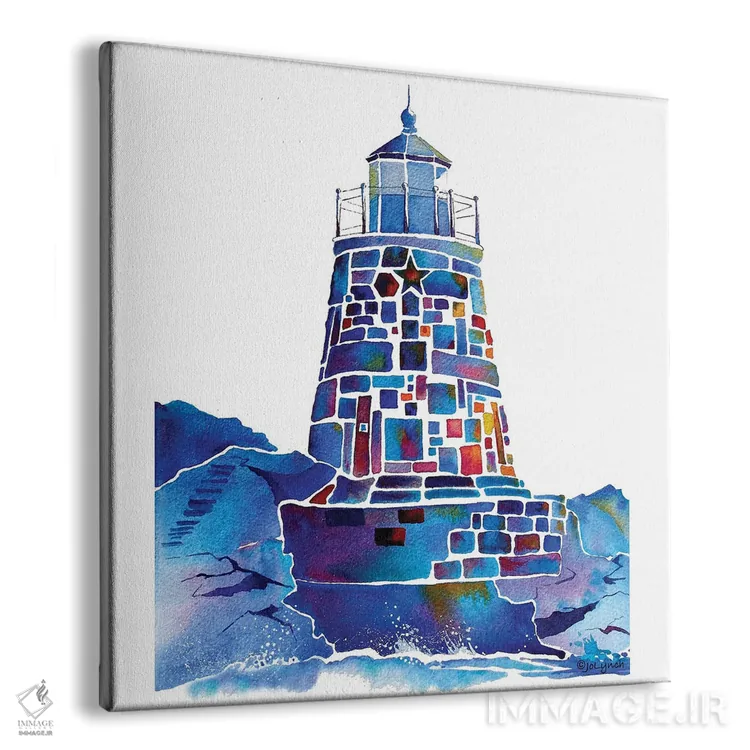 تابلو دکوراتیو فانوس دریایی کسل هیل نیوپورت اثر جو لینچ - نمای پرسپکتیو محصول