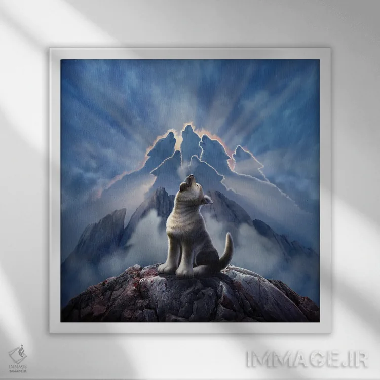 تابلو دکوراتیو رهبر گروه اثر جری لوفارو - نمای قابدار سفید