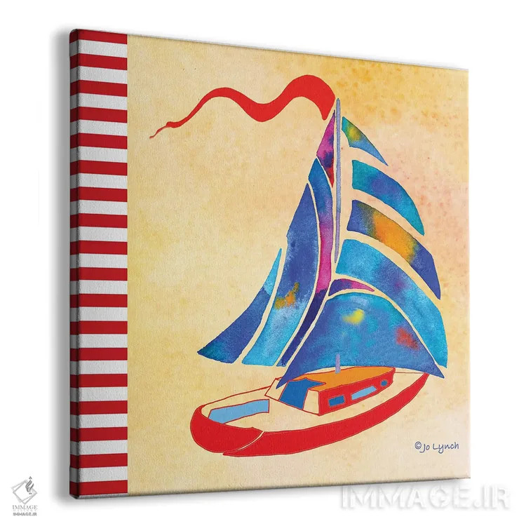 تابلو دکوراتیو قایق بادبانی تابستانی اثر جو لینچ - نمای پرسپکتیو محصول