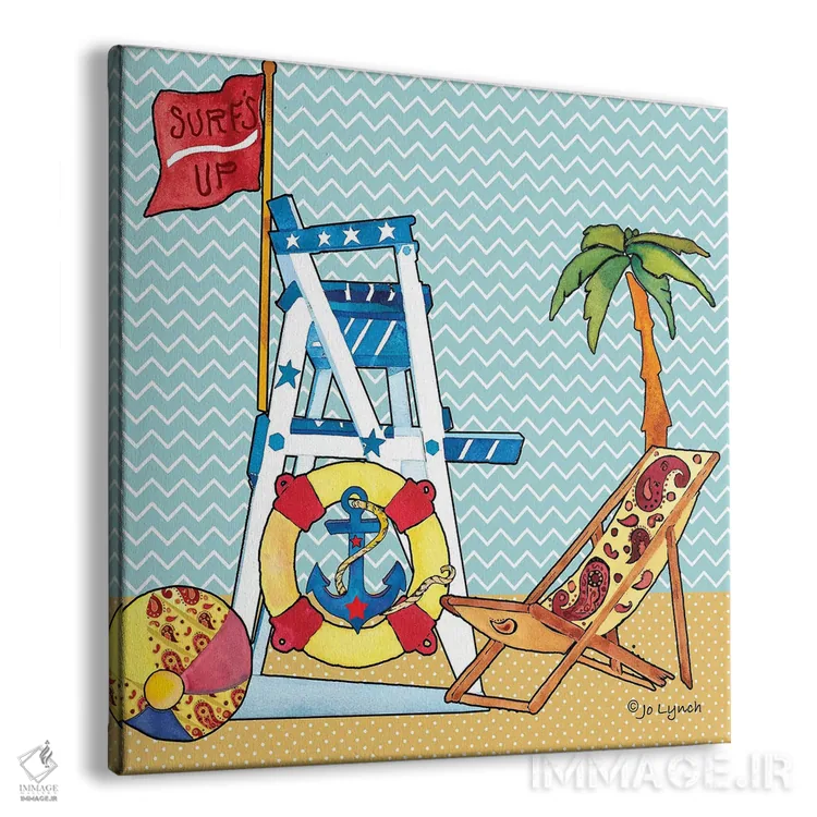 تابلو دکوراتیو زمان موج سواری اثر جو لینچ - نمای پرسپکتیو محصول