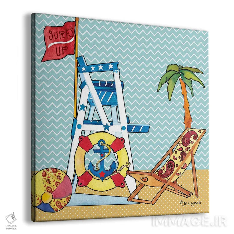 تابلو دکوراتیو زمان موج سواری اثر جو لینچ - نمای پرسپکتیو محصول