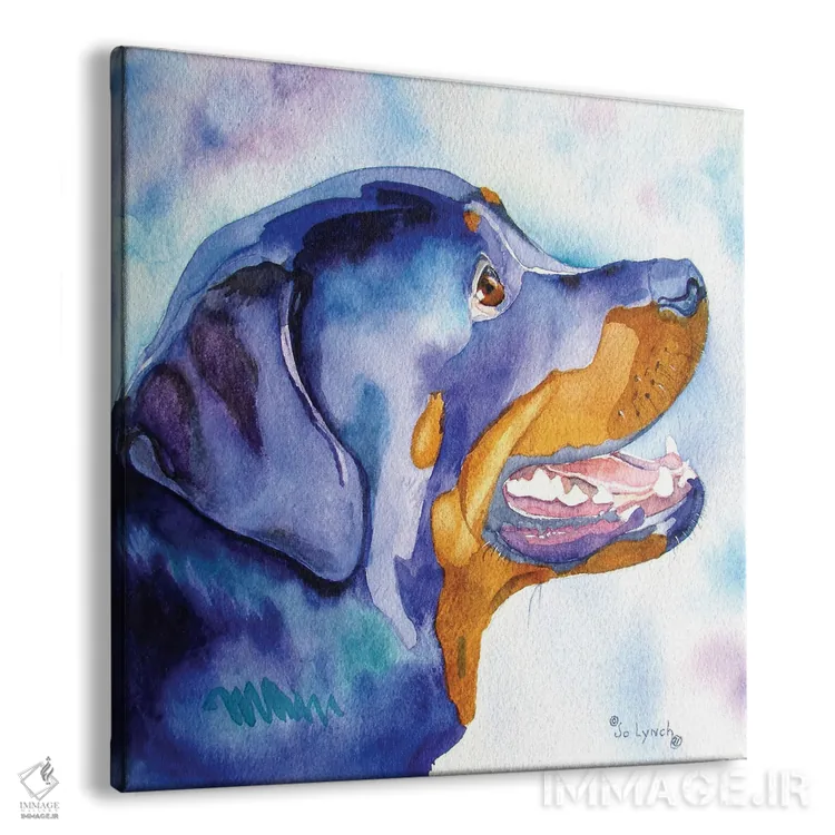 تابلو دکوراتیو بلوز راتویلر اثر جو لینچ - نمای پرسپکتیو محصول