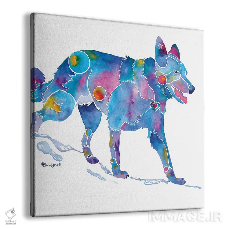 تابلو دکوراتیو سگ ژرمن شپرد اثر جو لینچ - نمای پرسپکتیو محصول