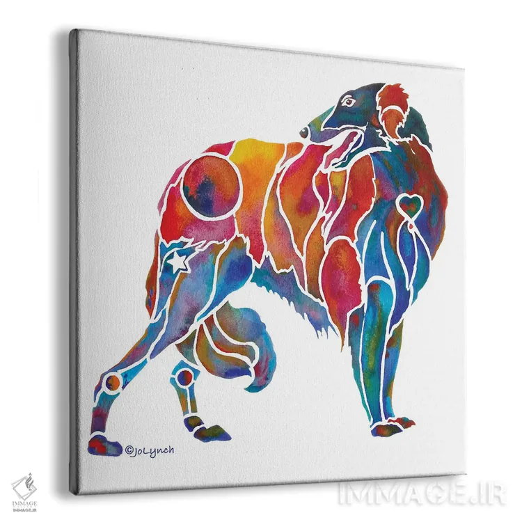 تابلو دکوراتیو سگ شکاری بورزوی اثر جو لینچ - نمای پرسپکتیو محصول