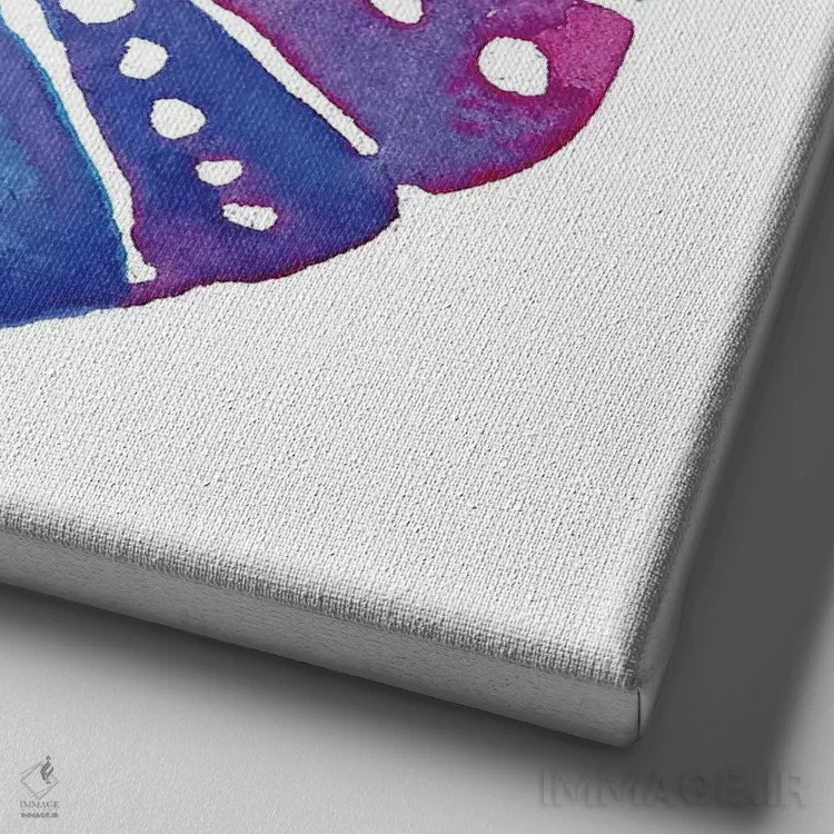 تابلو دکوراتیو صدف و توتیای دریایی شماره یک اثر جو لینچ - نمای نزدیک بافت بوم