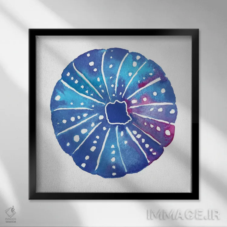 تابلو دکوراتیو صدف و توتیای دریایی شماره یک اثر جو لینچ - نمای قابدار مشکی