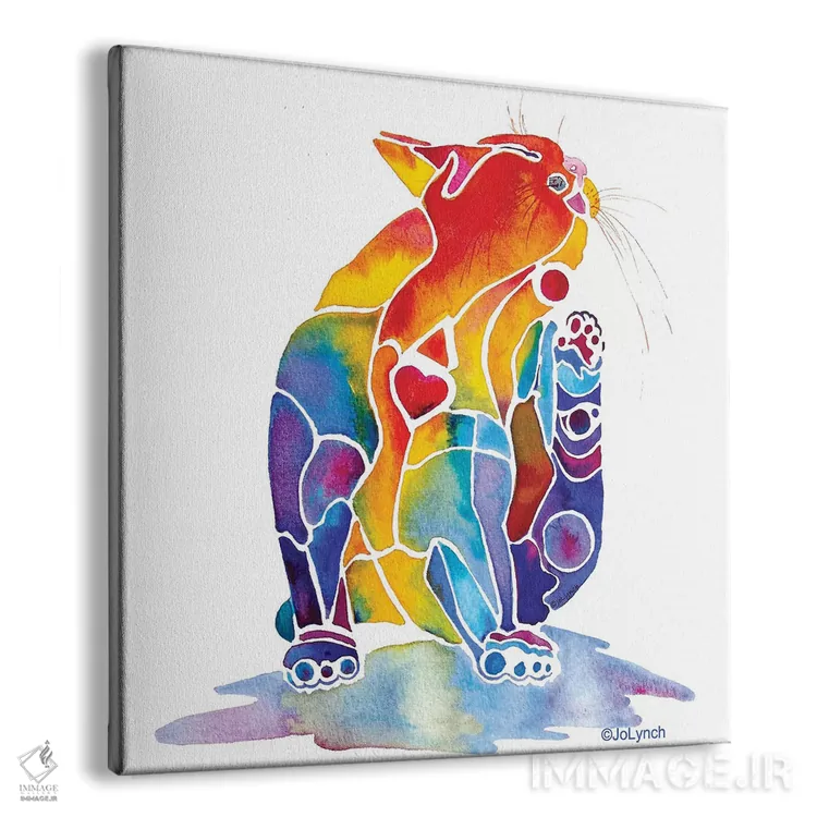 تابلو دکوراتیو عشق گربه ای اثر جو لینچ - نمای پرسپکتیو محصول