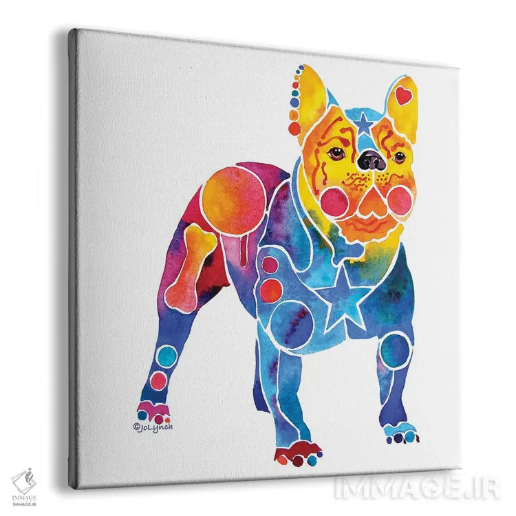 تابلو دکوراتیو بولداگ فرانسوی اثر جو لینچ - نمای پرسپکتیو محصول