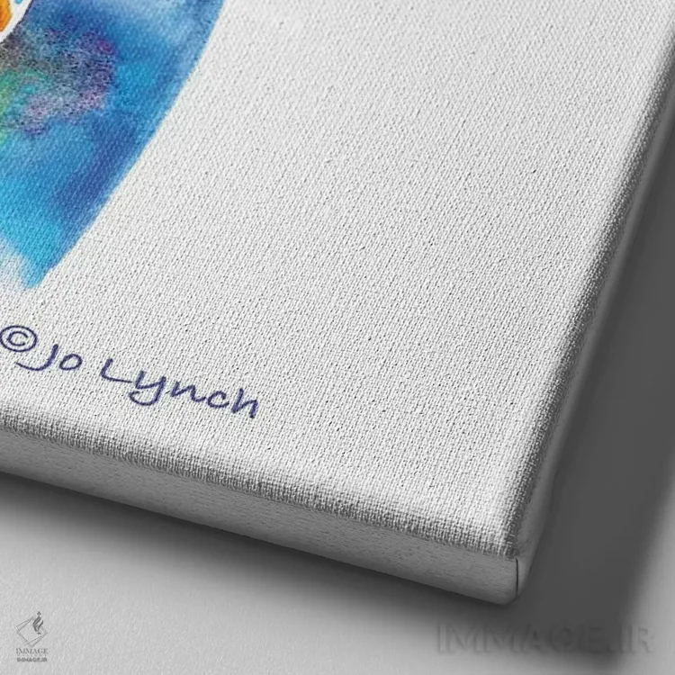 تابلو دکوراتیو لابرادور سیاه اثر جو لینچ - نمای نزدیک بافت بوم