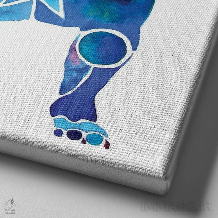 تابلو دکوراتیو بولداگ فرانسوی اثر جو لینچ - نمای نزدیک بافت بوم