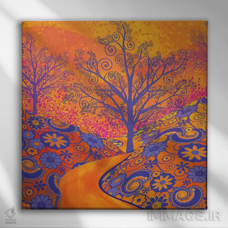 تابلو دکوراتیو پارک غروب اثر جولیز - نمای روبهرو روی دیوار