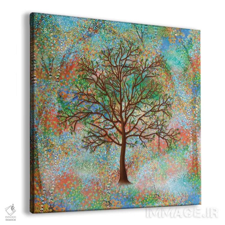 تابلو دکوراتیو درخت بهاری در پارک اثر جولیز - نمای پرسپکتیو محصول
