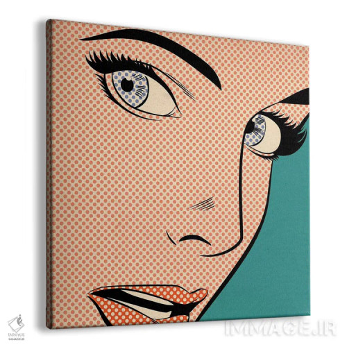 تابلو دکوراتیو زن پاپ آرت اثر جوزف مک درموت - نمای پرسپکتیو محصول